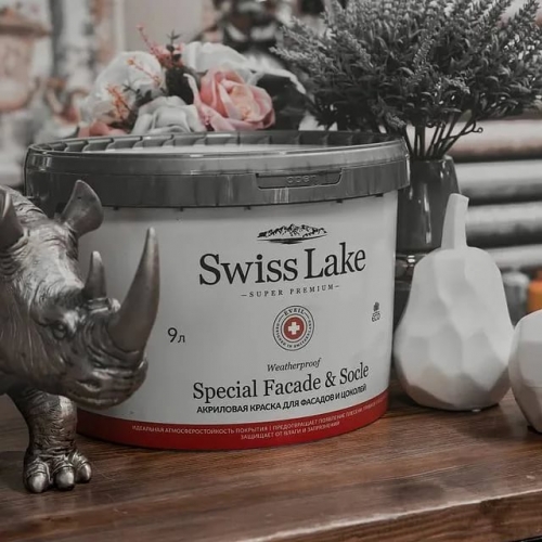 Акриловая краска для фасадов и цоколей  Swiss Lake